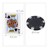relaxdays Pokerkoffer Kartenspiel, 1 Set
