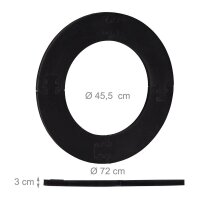 relaxdays Dartboard-Surround R7 schwarz