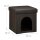 relaxdays Sitzhocker mit Hundebox braun 38,0 x 38,0 x 38,0 cm