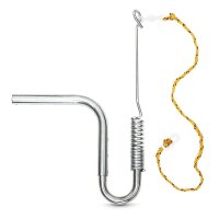 relaxdays Hundeleine fürs Fahrrad silber 21,5 x 5,0...