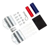 relaxdays Hundeleine fürs Fahrrad silber 21,5 x 5,0 x 47,0 cm