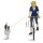 relaxdays Hundeleine fürs Fahrrad silber 21,5 x 5,0 x 47,0 cm