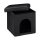 relaxdays Sitzhocker mit Hundebox schwarz 38,0 x 38,0 x 38,0 cm
