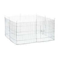 relaxdays Freilaufgehege silber 55,0 cm