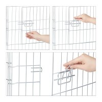 relaxdays Freilaufgehege silber 55,0 cm