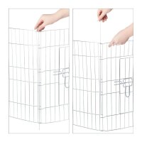 relaxdays Freilaufgehege silber 55,0 cm