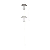 relaxdays Vogelfutterspender silber 20,0 x 20,0 x 172,0 cm
