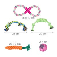 10 relaxdays Hundespielzeug-Set mehrfarbig
