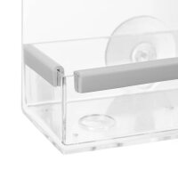 relaxdays Vogelfutterspender transparent 15,0 x 7,5 x 16,5 cm