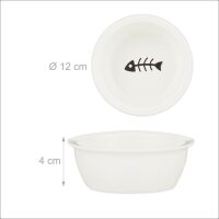 relaxdays Futterstation Hunde/Katzen braun 44,5 x 14,0 x 5,5 cm