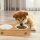 relaxdays Futterstation Hunde/Katzen braun 44,5 x 14,0 x 5,5 cm