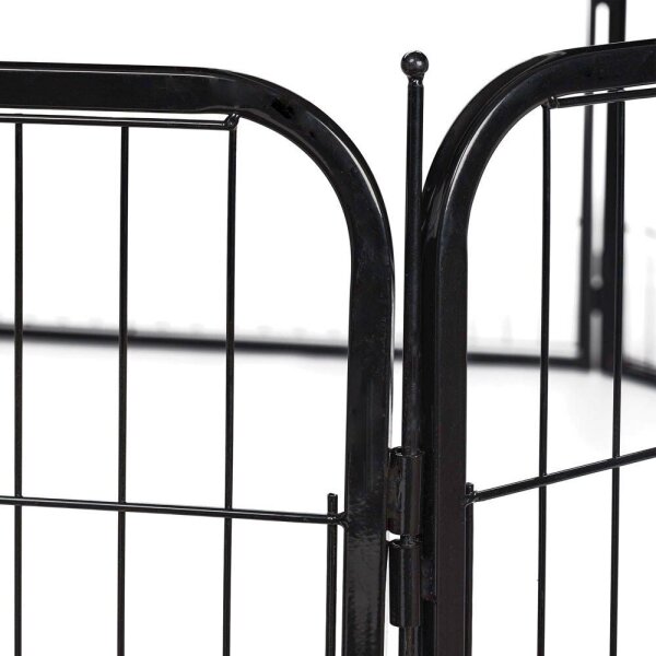 relaxdays Welpenauslauf Größe XL schwarz 76,5 x 235,0 x 100,0 cm