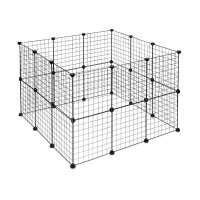 relaxdays Freilaufgehege silber 110,0 x 110,0 x 72,0 cm