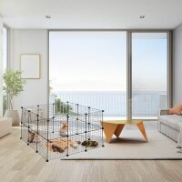 relaxdays Freilaufgehege silber 110,0 x 110,0 x 72,0 cm