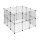relaxdays Freilaufgehege silber 110,0 x 110,0 x 72,0 cm