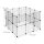 relaxdays Freilaufgehege silber 110,0 x 110,0 x 72,0 cm