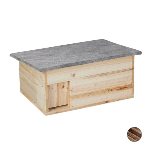 relaxdays Igelhaus braun 46,0 x 34,0 x 21,0 cm, 1 St.
