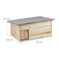 relaxdays Igelhaus braun 46,0 x 34,0 x 21,0 cm, 1 St.