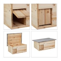 relaxdays Igelhaus braun 46,0 x 34,0 x 21,0 cm, 1 St.