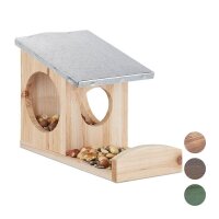 relaxdays Eichhörnchen-Futterhaus braun 12,0 x 25,0...