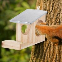 relaxdays Eichhörnchen-Futterhaus braun 12,0 x 25,0...