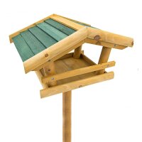 relaxdays Vogelhaus mit Ständer braun 37,0 x 43,0 x 100,0 cm, 1 St.