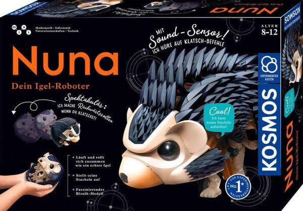 KOSMOS Experimentierkasten Nuna Dein Igel-Roboter schwarz