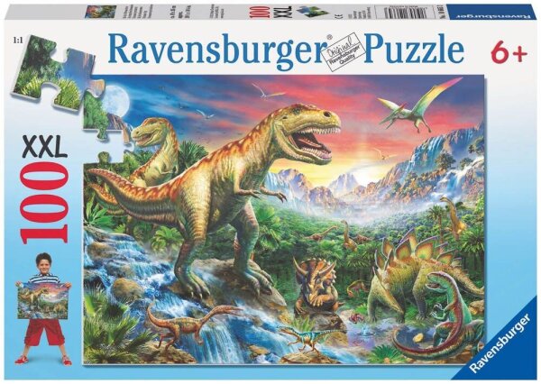 Ravensburger XXL Bei den Dinosauriern Puzzle, 100 Teile