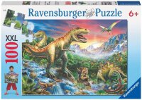 Ravensburger XXL Bei den Dinosauriern Puzzle, 100 Teile