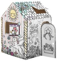 Bankers Box Ausmalbild weiß Spielhaus Einhorn, 1 St.