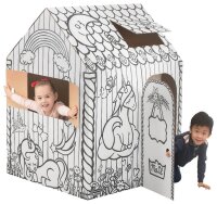 Bankers Box Ausmalbild weiß Spielhaus Einhorn, 1 St.