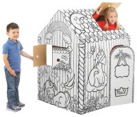 Bankers Box Ausmalbild weiß Spielhaus Einhorn, 1 St.