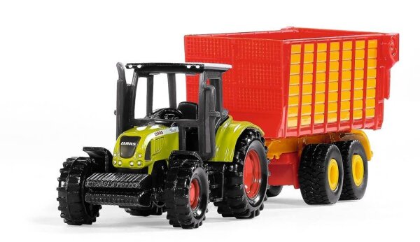siku Claas Traktor mit Silagewagen 1650 Spielzeugauto