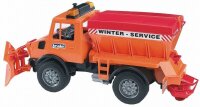 bruder Mercedes-Benz Unimog Winterdienst mit Räumschild 2572 Spielzeugauto