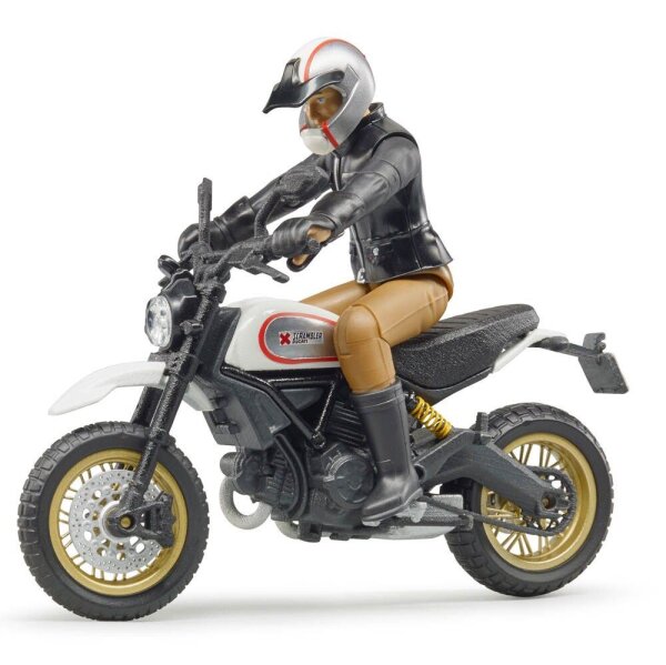 bruder Scrambler Ducati Desert Sled mit Fahrer 63051 Spielzeugmotorrad