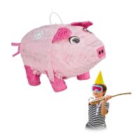 relaxdays Piñata rosa/pink Schwein, 1 St.