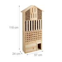 relaxdays Insektenhotel braun 57,0 x 24,0 x 118,0 cm