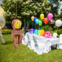 relaxdays Piñata braun/gelb Affe, 1 St.