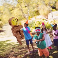 relaxdays Piñata braun/gelb Affe, 1 St.