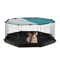 relaxdays Freilaufgehege silber 60,0 cm