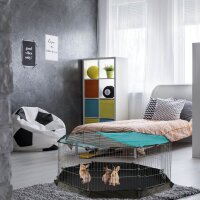 relaxdays Freilaufgehege silber 60,0 cm