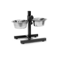 relaxdays Futterstation Hunde/Katzen silber 36,0 x 21,5 x...