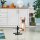 relaxdays Futterstation Hunde/Katzen silber 36,0 x 21,5 x 27,0 cm