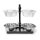 relaxdays Futterstation Hunde/Katzen silber 53,0 x 26,0 x 42,0 cm