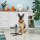 relaxdays Futterstation Hunde/Katzen silber 53,0 x 26,0 x 42,0 cm