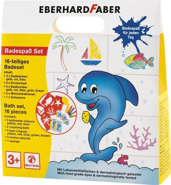 EBERHARD FABER Badespaß Box Bad-Buntstifte farbsortiert, 1 Set