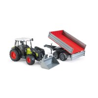 bruder Claas Nectis 267F Traktor mit Anhänger 2112 Spielzeugauto