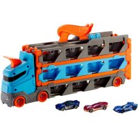 Mattel GAMES Hot Wheels 2in1 Rennbahn-Transporter GVG37 Zubehörset für Spielzeugautos
