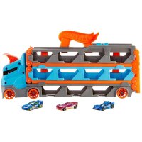 Mattel GAMES Hot Wheels 2in1 Rennbahn-Transporter GVG37 Zubehörset für Spielzeugautos