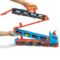 Mattel GAMES Hot Wheels 2in1 Rennbahn-Transporter GVG37 Zubehörset für Spielzeugautos
